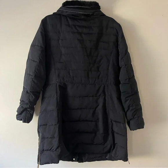 ZARA Down Feather Long Puffer Jacket Winter Trench - Picture 10 of 11